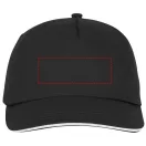 Styx 5 panel sandwich cap, Unisex, 100% Cotton twill,  solid black