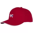 Ceto 5 panel sandwich cap, Unisex, 100% Cotton twill, Red