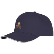 Ceto 5 panel sandwich cap, Unisex, 100% Cotton twill, Navy
