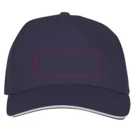 Ceto 5 panel sandwich cap, Unisex, 100% Cotton twill, Navy