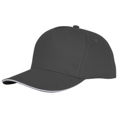   Ceto 5 panel sandwich cap, Unisex, 100% Cotton twill, Storm Grey