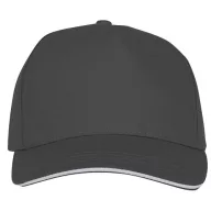   Ceto 5 panel sandwich cap, Unisex, 100% Cotton twill, Storm Grey