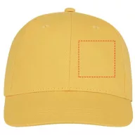 Ares 6 panel cap, Unisex, 100% Cotton twill, Yellow