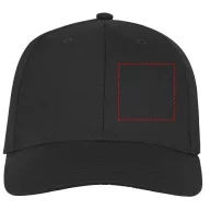 Ares 6 panel cap, Unisex, 100% Cotton twill,  solid black