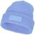 Boreas beanie with patch, Unisex, Single layer beanie with double folded edge 1x1 Rib knit of 100% Acrylic Patch of 100% Polyester, Light blue