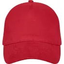 Sapca cu 5 panouri, Rosu, Unisex, 21MAR3457, Everestus, marime universala adulti, Bumbac