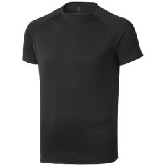   Niagara short sleeve men's cool fit t-shirt, Male, Mesh of 100% Polyester with Cool Fit finish, solid black, M