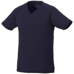   Amery short sleeve men's cool fit v-neck shirt, Male, Mesh of 100% Polyester with Cool Fit finish, Navy, XXL