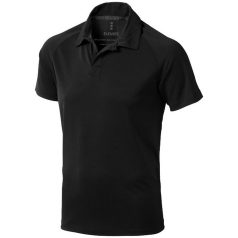   Ottawa short sleeve men's cool fit polo, Male, Piqué of 100% Polyester with Cool Fit finish, solid black, XXXL