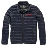   Scotia light down jacket, Male, Woven of 100% Nylon with dull cire water repellent coating, 20D 90% Down and 10% Feathers 115 g/m², Navy, S