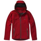 Langley softshell jacket, Male, Woven fabric of 90% Polyester and 10% Elastane bonded with 100% Polyester micro fleece, Red, XS