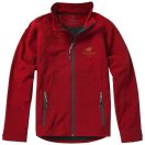 Langley softshell jacket, Male, Woven fabric of 90% Polyester and 10% Elastane bonded with 100% Polyester micro fleece, Red, XS