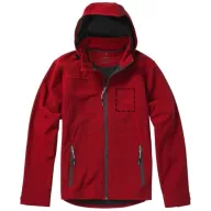   Langley softshell jacket, Male, Woven fabric of 90% Polyester and 10% Elastane bonded with 100% Polyester micro fleece, Red, XS