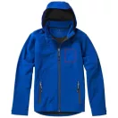 Langley softshell jacket, Male, Woven fabric of 90% Polyester and 10% Elastane bonded with 100% Polyester micro fleece, Blue, XXXL