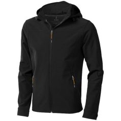   Langley softshell jacket, Male, Woven fabric of 90% Polyester and 10% Elastane bonded with 100% Polyester micro fleece, solid black, XS