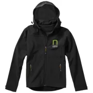   Langley softshell jacket, Male, Woven fabric of 90% Polyester and 10% Elastane bonded with 100% Polyester micro fleece, solid black, S