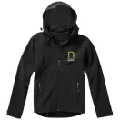 Langley softshell jacket, Male, Woven fabric of 90% Polyester and 10% Elastane bonded with 100% Polyester micro fleece, solid black, M