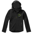 Langley softshell jacket, Male, Woven fabric of 90% Polyester and 10% Elastane bonded with 100% Polyester micro fleece, solid black, M