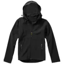 Langley softshell jacket, Male, Woven fabric of 90% Polyester and 10% Elastane bonded with 100% Polyester micro fleece, solid black, M