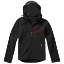 Langley softshell jacket, Male, Woven fabric of 90% Polyester and 10% Elastane bonded with 100% Polyester micro fleece, solid black, M