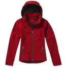 Langley softshell ladies jacket, Female, Woven fabric of 90% Polyester and 10% Elastane bonded with 100% Polyester micro fleece, Red, XS