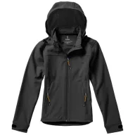   Langley softshell ladies jacket, Female, Woven fabric of 90% Polyester and 10% Elastane bonded with 100% Polyester micro fleece, Anthracite, S