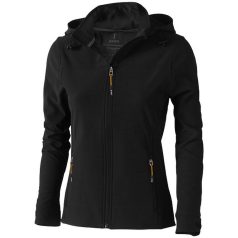   Langley softshell ladies jacket, Female, Woven fabric of 90% Polyester and 10% Elastane bonded with 100% Polyester micro fleece, solid black, XS