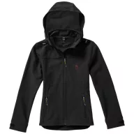   Langley softshell ladies jacket, Female, Woven fabric of 90% Polyester and 10% Elastane bonded with 100% Polyester micro fleece, solid black, XS
