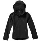 Langley softshell ladies jacket, Female, Woven fabric of 90% Polyester and 10% Elastane bonded with 100% Polyester micro fleece, solid black, L