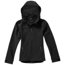 Langley softshell ladies jacket, Female, Woven fabric of 90% Polyester and 10% Elastane bonded with 100% Polyester micro fleece, solid black, XL