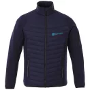 Banff hybrid insulated jacket, Male, 100% Nylon with dull Cire coating, 380T woven, water repellent and down proof Contrast fabric: 94% Polyester, 6% Elastane with water repellent finish, Navy, M