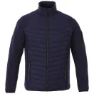 Banff hybrid insulated jacket, Male, 100% Nylon with dull Cire coating, 380T woven, water repellent and down proof Contrast fabric: 94% Polyester, 6% Elastane with water repellent finish, Navy, M