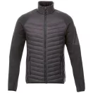 Banff men's hybrid insulated jacket, Male, 100% Nylon dull cire 380T woven, water repellent and downproof Contrast fabric: 94% Polyester, 6% Elastane with water repellent finish, Storm Grey, M