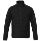 Banff hybrid insulated jacket, Male, 100% Nylon with dull Cire coating, 380T woven, water repellent and down proof Contrast fabric: 94% Polyester, 6% Elastane with water repellent finish, solid black, S