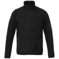  Banff hybrid insulated jacket, Male, 100% Nylon with dull Cire coating, 380T woven, water repellent and down proof Contrast fabric: 94% Polyester, 6% Elastane with water repellent finish, solid black, M