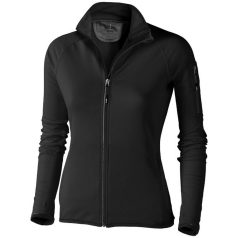  Mani power fleece full zip ladies jacket, Female, Jersey knit of 91% Polyester and 9% Elastane with Cool Fit finish Brushed on the inside, solid black, XXL