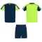 Set 2 tricouri si pantaloni scurti, Copii, Roly, 2601E10327, Poliester, Verde Fluor