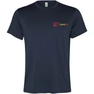   Tricou cu maneca scurta, la baza gatului, Sport, Barbati, Roly, 2410E20848, Poliester, Albastru navy