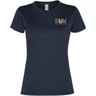   Tricou cu maneca scurta, la baza gatului, Sport, Femei, Roly, 2410E20849, Poliester, Albastru navy