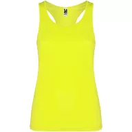   Tricou cu maneca scurta, la baza gatului, Sport, Femei, Roly, 2410E20847, Poliester, Galben fluor