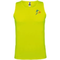   Tricou cu maneca scurta, la baza gatului, Sport, Barbati, Roly, 2410E18870, Poliester, Galben fluor