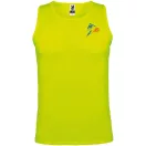 Tricou cu maneca scurta, la baza gatului, Sport, Barbati, Roly, 2410E18871, Poliester, Galben fluor