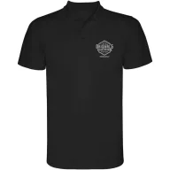   Tricou Polo cu maneca scurta, Barbati, Roly, 2601E10370, Poliester, Negru