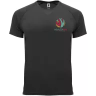   Tricou la baza gatului cu maneca scurta, Barbati, Roly, 2601E10150, Poliester, Negru