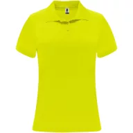   Tricou Polo, Dama, maneca scurta, Roly, 2401E12255, Poliester, Galben fluor, Marimi variate