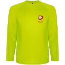 Tricou cu maneca lunga, la baza gatului, Sport, Barbati, Roly, 2410E20547, Poliester, Galben fluor
