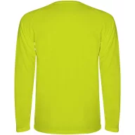   Tricou cu maneca lunga, la baza gatului, Sport, Barbati, Roly, 2410E20547, Poliester, Galben fluor