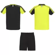   Set 2 tricouri si pantaloni scurti, Barbati, Roly, 2601E10335, Poliester, Galben Fluor