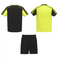   Set 2 tricouri si pantaloni scurti, Barbati, Roly, 2601E10335, Poliester, Galben Fluor