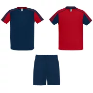   Set 2 tricouri si pantaloni scurti, Barbati, Roly, 2601E10333, Poliester, Rosu